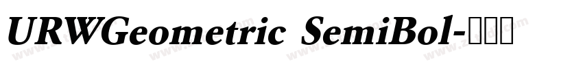 URWGeometric SemiBol字体转换